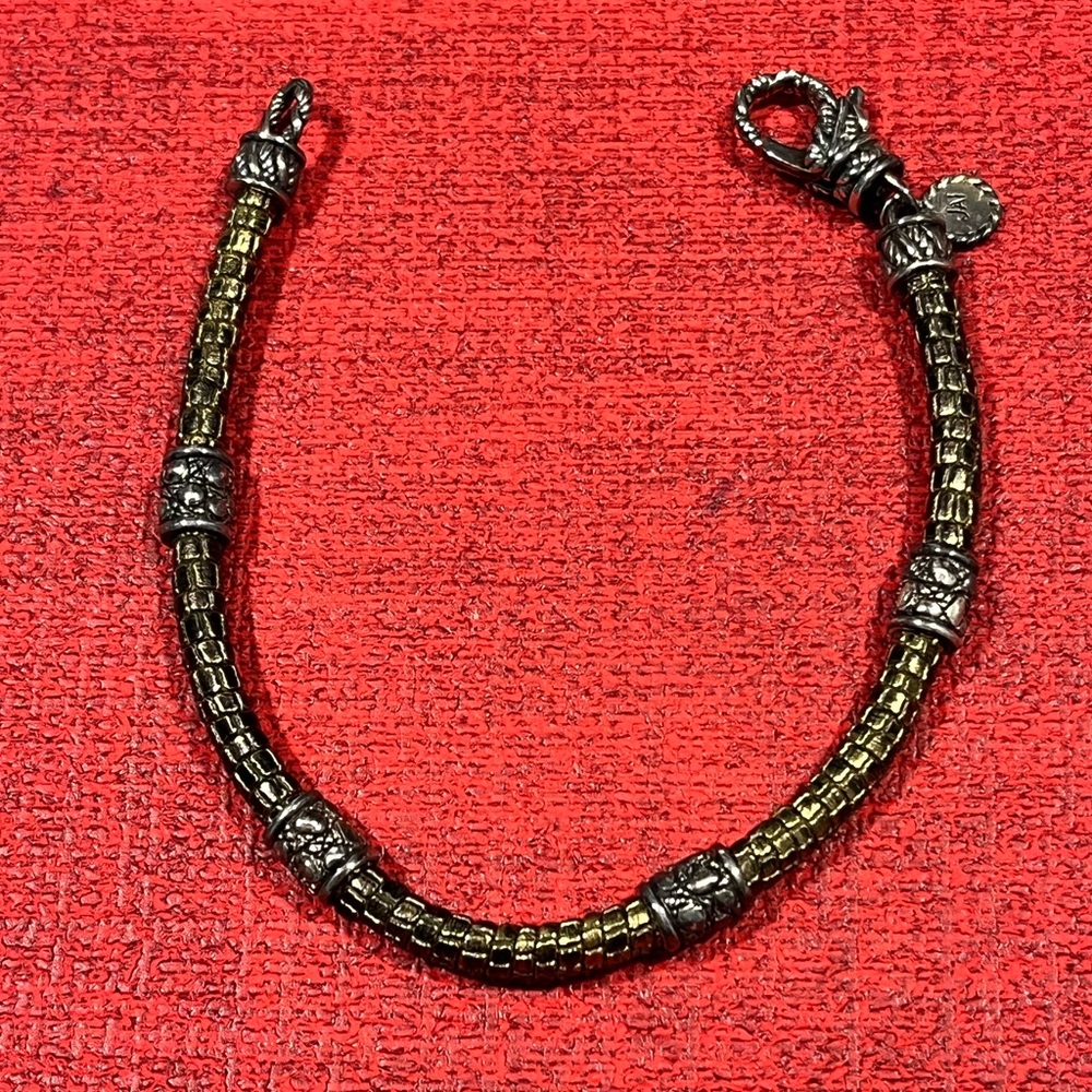 JOHN HARDY ‘JAI’ RARE AUTHENTIC PRE-LOVED LEATHER & STERLING SILVER BRACELET - Picture 6 of 10